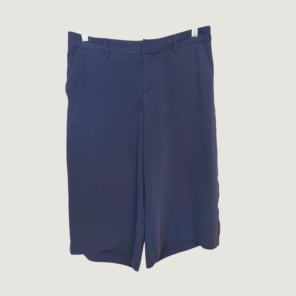 Banana Republic Navy Blue Culotte Shorts Women 4P Petite Wide Leg Trouser 900640